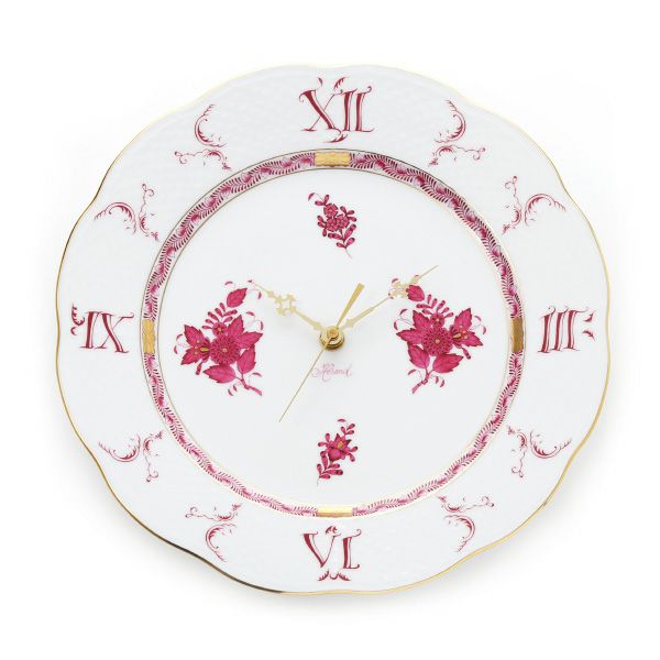 ヘレンド アポニーピンク 00527-0-47 ウォールクロック 28.5cm