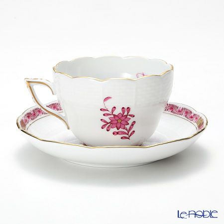 ヘレンド アポニーピンク 00730-0-00 ティーカップ＆ソーサー（兼用） 200ml