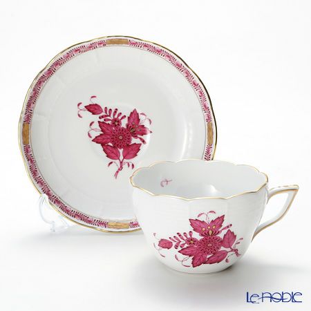 ヘレンド アポニーピンク 00730-0-00 ティーカップ＆ソーサー（兼用） 200ml