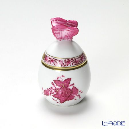 ヘレンド アポニーピンク 06043-0-17 タマゴボックス 縦 チョウ 7.5cm