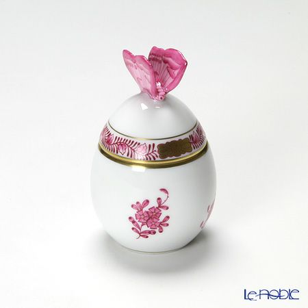 ヘレンド アポニーピンク 06043-0-17 タマゴボックス 縦 チョウ 7.5cm