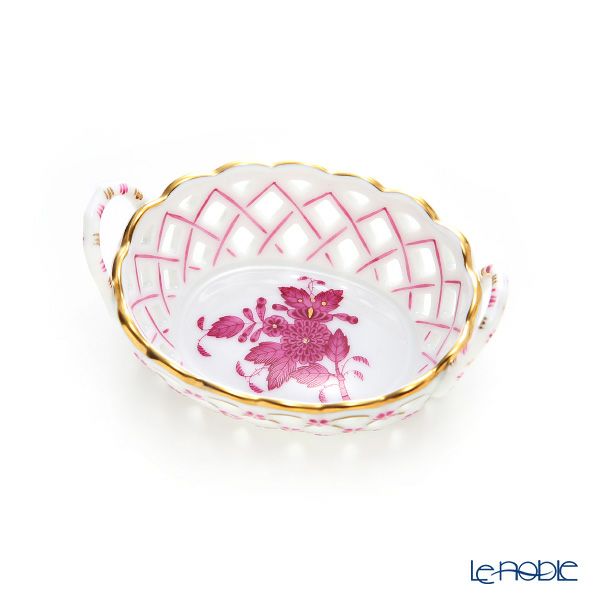 ヘレンド アポニーピンク バスケット オープンワーク 07425-0-00