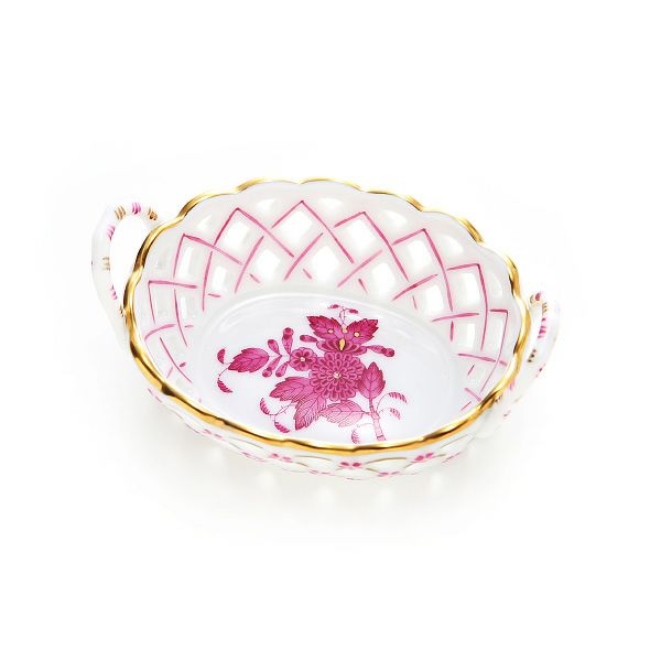 ヘレンド アポニーピンク バスケット オープンワーク 07425-0-00