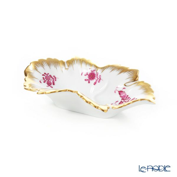 ヘレンド アポニーピンク リーフディッシュ 14cm 07724-0-00