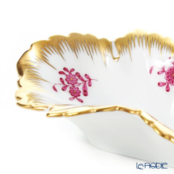 ヘレンド アポニーピンク リーフディッシュ 14cm 07724-0-00