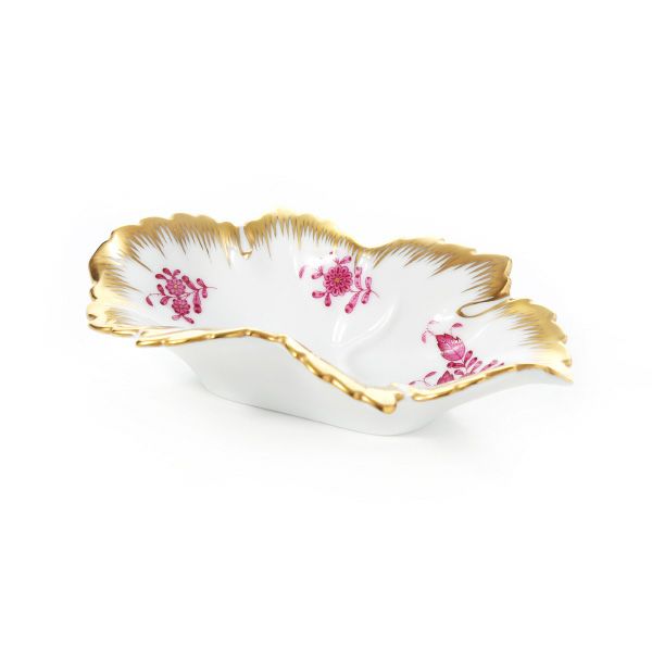 ヘレンド アポニーピンク リーフディッシュ 14cm 07724-0-00