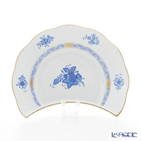 ヘレンド アポニーブルー 00530-0-00／530 クレセントディッシュ 18.5cm