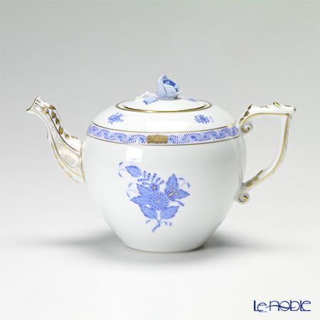 ヘレンド アポニーブルー 00606-0-09／604 ティーポット ローズ 800ml