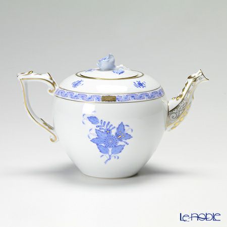 ヘレンド アポニーブルー 00606-0-09／604 ティーポット ローズ 800ml