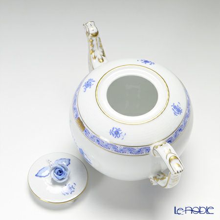 ヘレンド アポニーブルー 00606-0-09／604 ティーポット ローズ 800ml