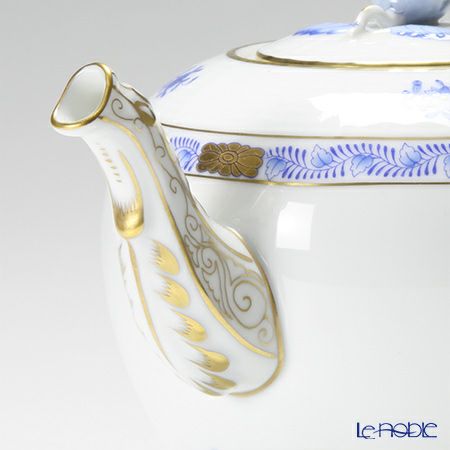 ヘレンド アポニーブルー 00606-0-09／604 ティーポット ローズ 800ml