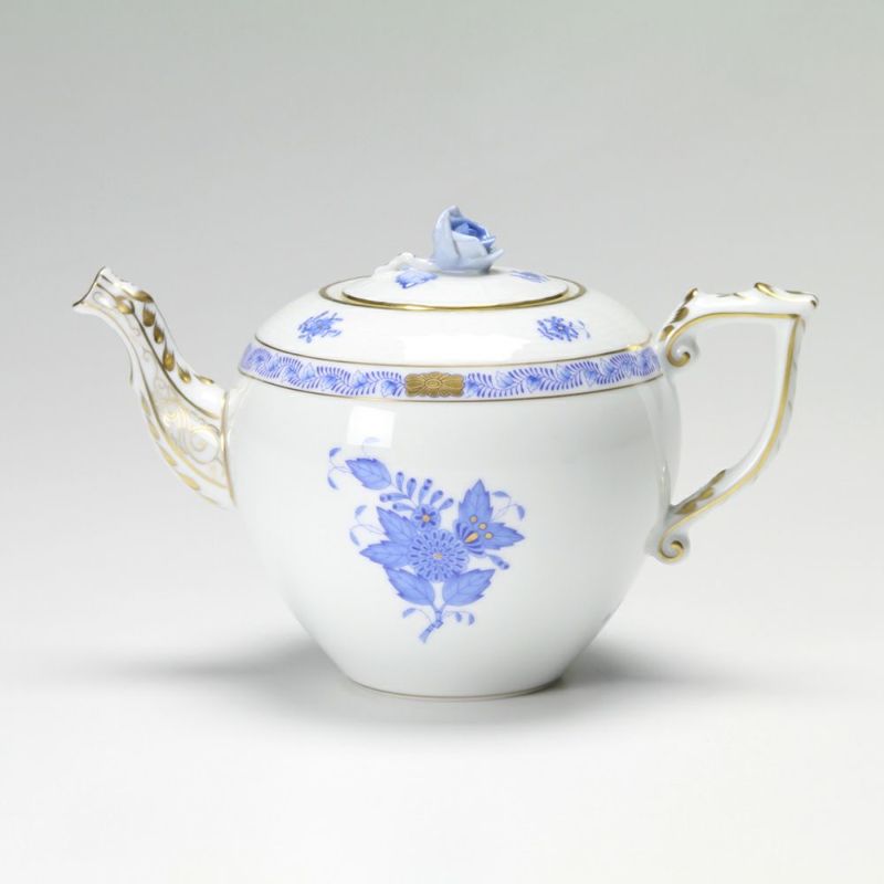 ヘレンド アポニーブルー 00606-0-09／604 ティーポット ローズ 800ml