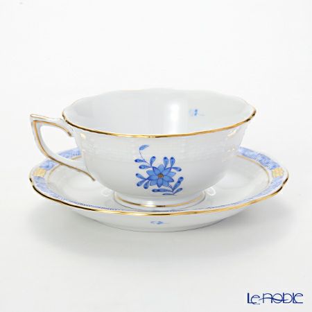 ヘレンド アポニーブルー 00734-0-00／734 ティーカップ＆ソーサー（ロウ）