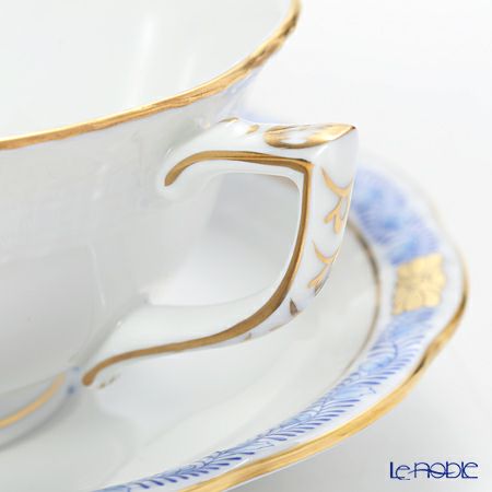 ヘレンド アポニーブルー 00734-0-00／734 ティーカップ＆ソーサー（ロウ）