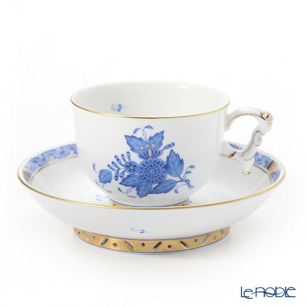 ヘレンド シノワズリ（中国趣味）アポニーブルー 03364-0-21 マンダリン ラージカップ＆ソーサー