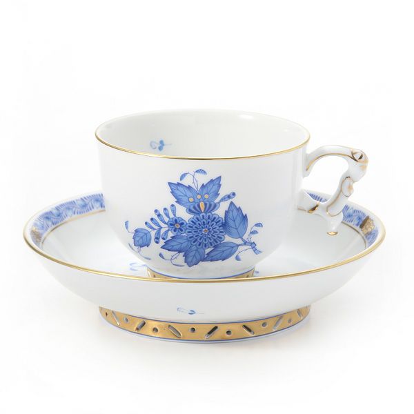 ヘレンド シノワズリ（中国趣味）アポニーブルー 03364-0-21 マンダリン ラージカップ＆ソーサー