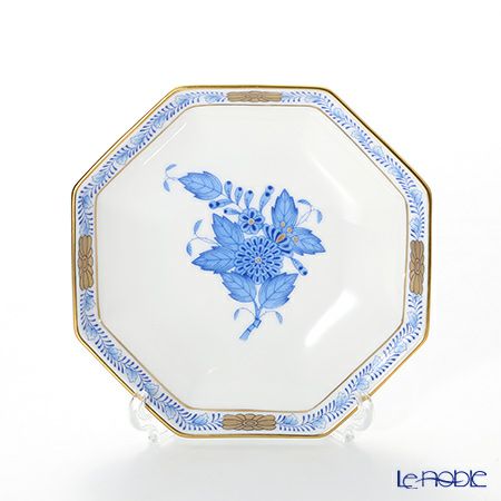 ヘレンド アポニーブルー 04307-0-00 小皿（オクタゴナル） 11cm