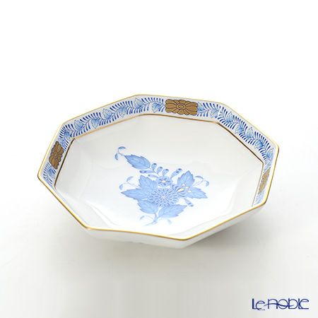 ヘレンド アポニーブルー 04307-0-00 小皿（オクタゴナル） 11cm