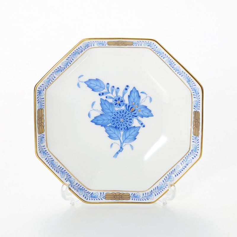 ヘレンド アポニーブルー 04307-0-00 小皿（オクタゴナル） 11cm