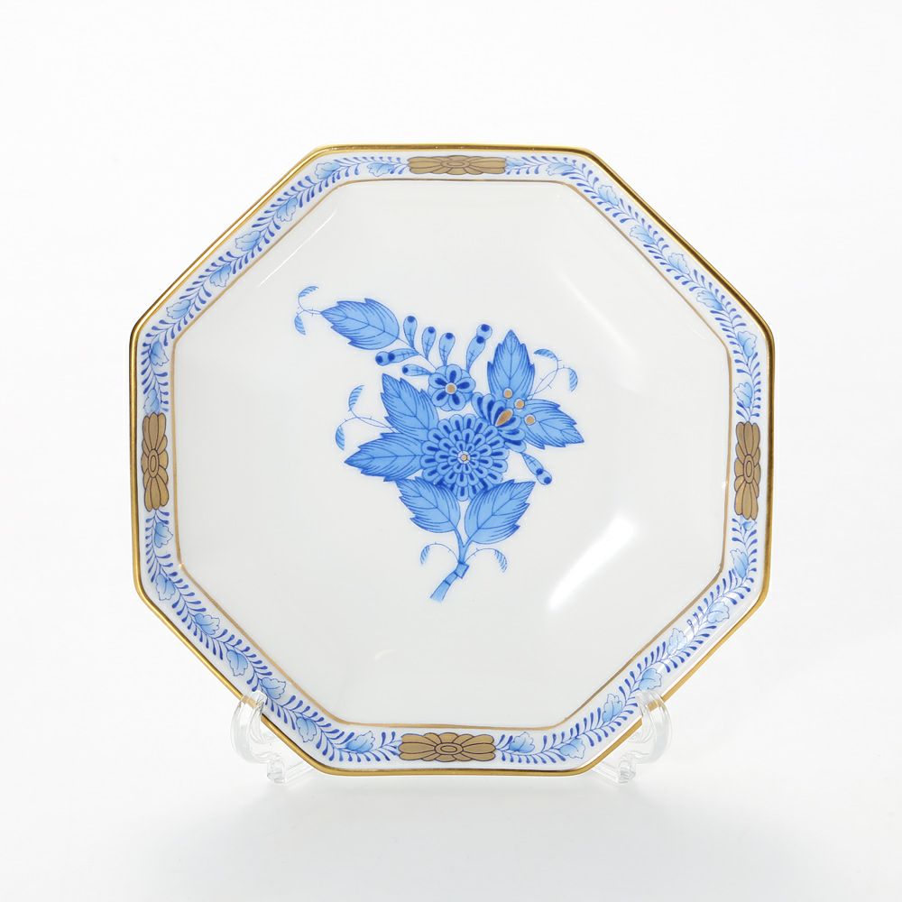 ヘレンド アポニーブルー 04307-0-00 小皿（オクタゴナル） 11cm
