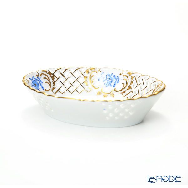 ヘレンド アポニーブルー バスケット オープンワーク 13.5cm 07353-0-00