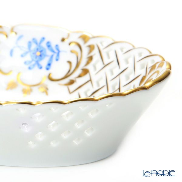 ヘレンド アポニーブルー バスケット オープンワーク 13.5cm 07353-0-00