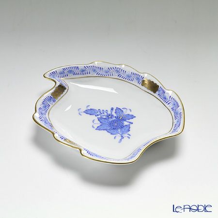 ヘレンド アポニーブルー 07774-0-00 アッシュトレイ リーフ 12cm