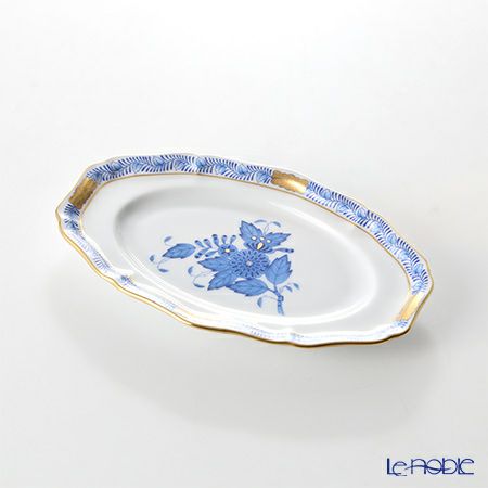 ヘレンド アポニーブルー 07786-0-00 オーバルディッシュ 15cm