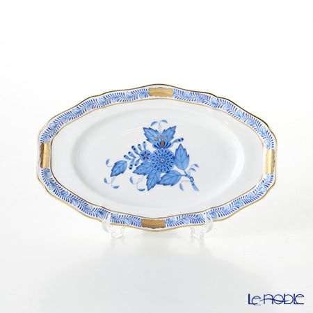 ヘレンド アポニーブルー 07786-0-00 オーバルディッシュ 15cm