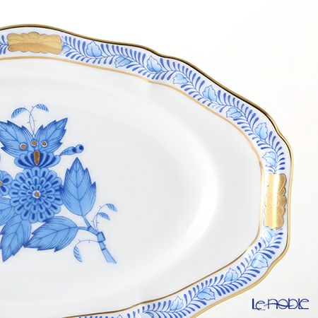ヘレンド アポニーブルー 07786-0-00 オーバルディッシュ 15cm