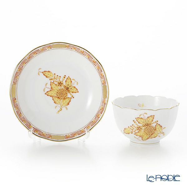 ヘレンド アポニーイエロー 00710-0-91／711 ジャパニーズカップ＆ソーサー 130ml