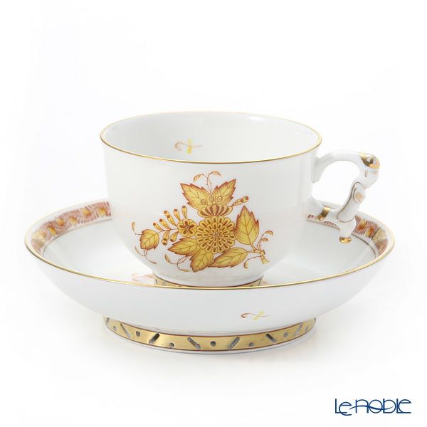 ヘレンド シノワズリ（中国趣味）アポニーイエロー 03364-0-21 マンダリン ラージカップ＆ソーサー