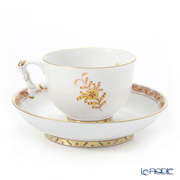 ヘレンド シノワズリ（中国趣味）アポニーイエロー 03364-0-21 マンダリン ラージカップ＆ソーサー