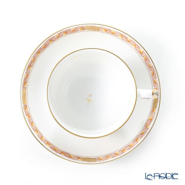 ヘレンド シノワズリ（中国趣味）アポニーイエロー 03364-0-21 マンダリン ラージカップ＆ソーサー