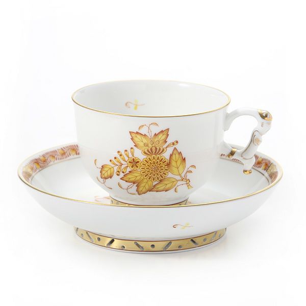 ヘレンド シノワズリ（中国趣味）アポニーイエロー 03364-0-21 マンダリン ラージカップ＆ソーサー