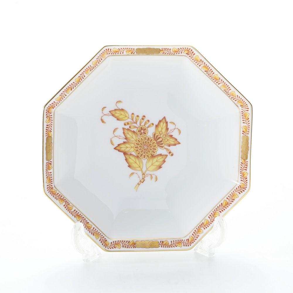 ヘレンド アポニーイエロー 04304-1-00 小皿（オクタゴナル） 13.5cm