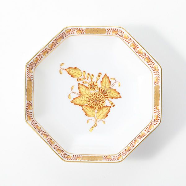 ヘレンド アポニーイエロー 04307-0-00 小皿（オクタゴナル） 11cm