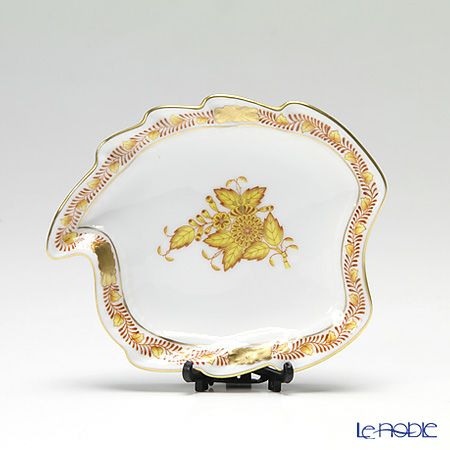 ヘレンド アポニーイエロー 07774-0-00 アッシュトレイ リーフ 12cm