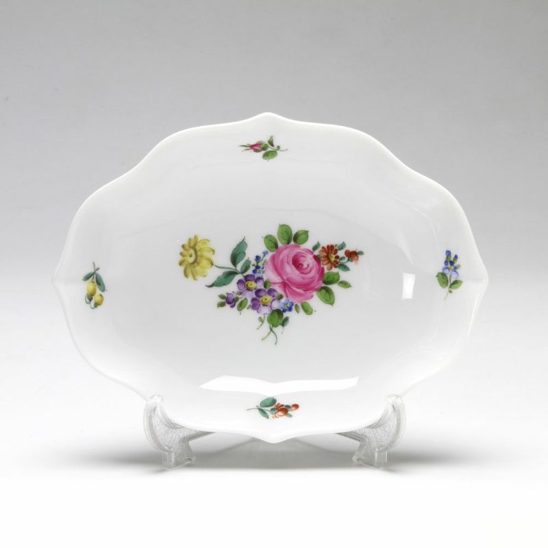 アウガルテン（AUGARTEN） フローラルパターン（SA534） オーバルディッシュ 17.5×13.5cm