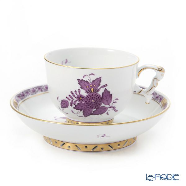 ヘレンド シノワズリ（中国趣味）アポニーライラック 03364-0-21 マンダリン ラージカップ＆ソーサー