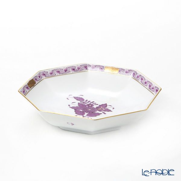 ヘレンド アポニーライラック 小皿（オクタゴナル） 13.5cm 04304-1-00