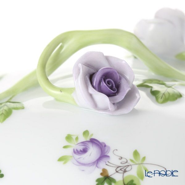 ヘレンド ウィーンのバラ ライラック 06001-0-02 ハートボックス（コエダ）