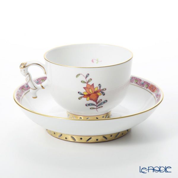 ヘレンド シノワズリ（中国趣味）アポニーフラワー 03364-0-21 マンダリン ラージカップ＆ソーサー