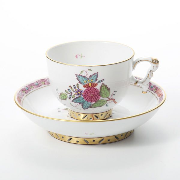 ヘレンド シノワズリ（中国趣味）アポニーフラワー 03364-0-21 マンダリン ラージカップ＆ソーサー