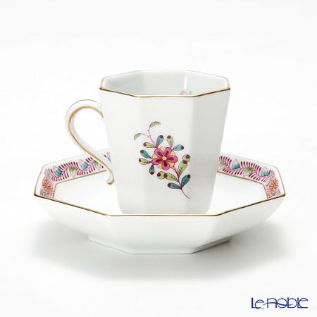 ヘレンド アポニーフラワー 04307-0-00 モカカップ＆ソーサー（オクタゴナル）