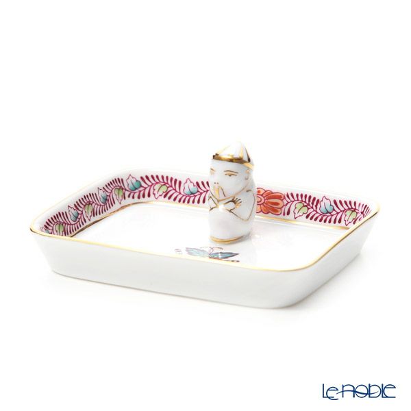 ヘレンド アポニーフラワー AF オブロングトレイ マンダリン 8cm 07733-0-21