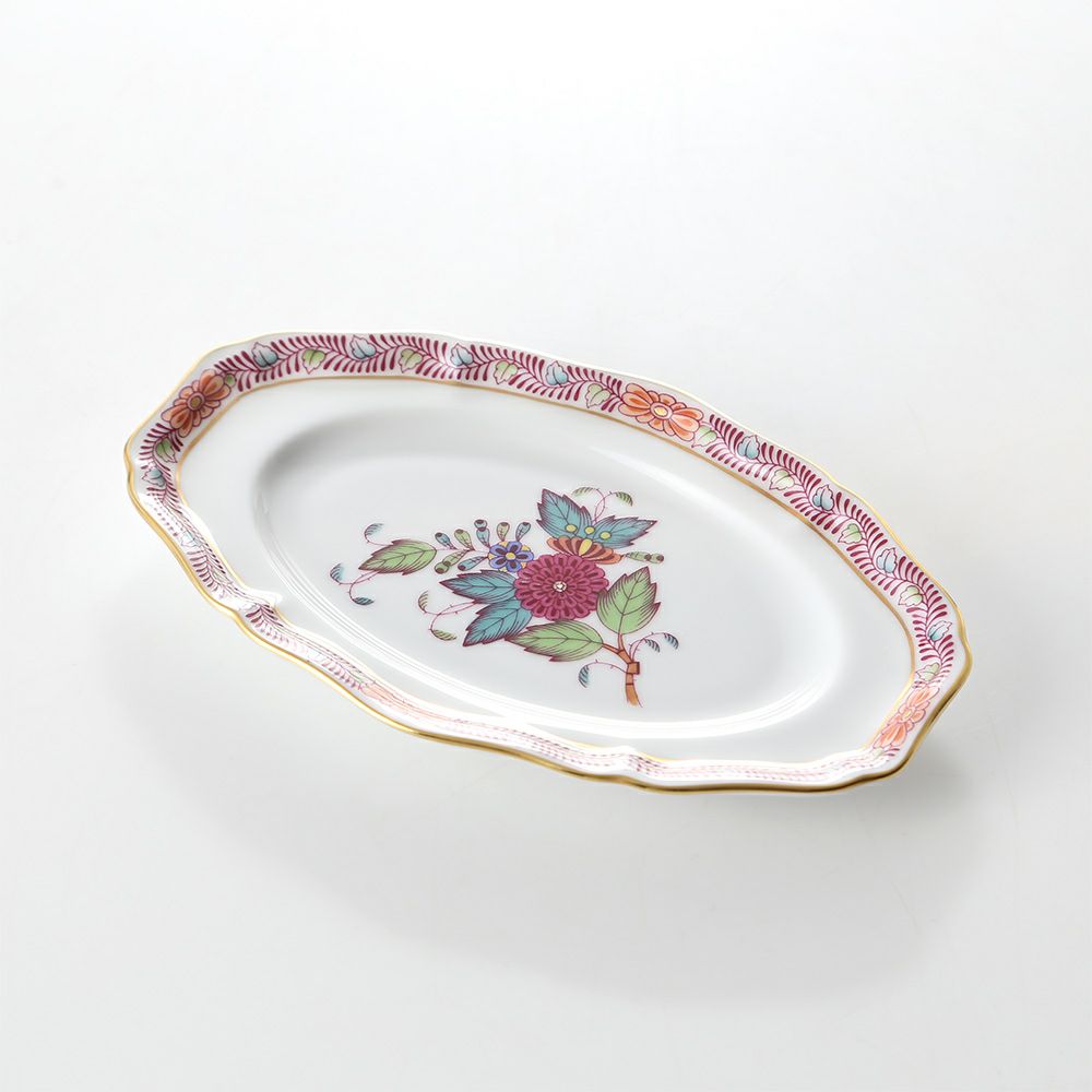 ヘレンド アポニーフラワー 07786-0-00 オーバルディッシュ 15cm