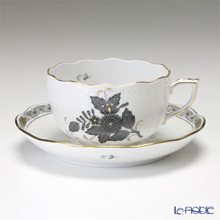 ヘレンド アポニーブラック 00724-0-00／724 ティーカップ＆ソーサー 200ml