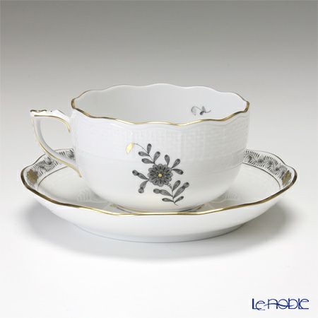 ヘレンド アポニーブラック 00724-0-00／724 ティーカップ＆ソーサー 200ml