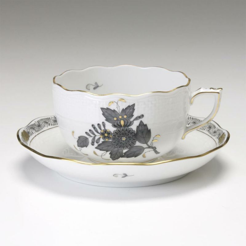 ヘレンド アポニーブラック 00724-0-00／724 ティーカップ＆ソーサー 200ml